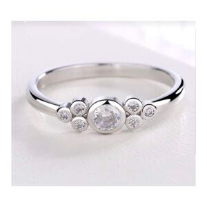 Ring with Swarovski crystals Sterling Silver